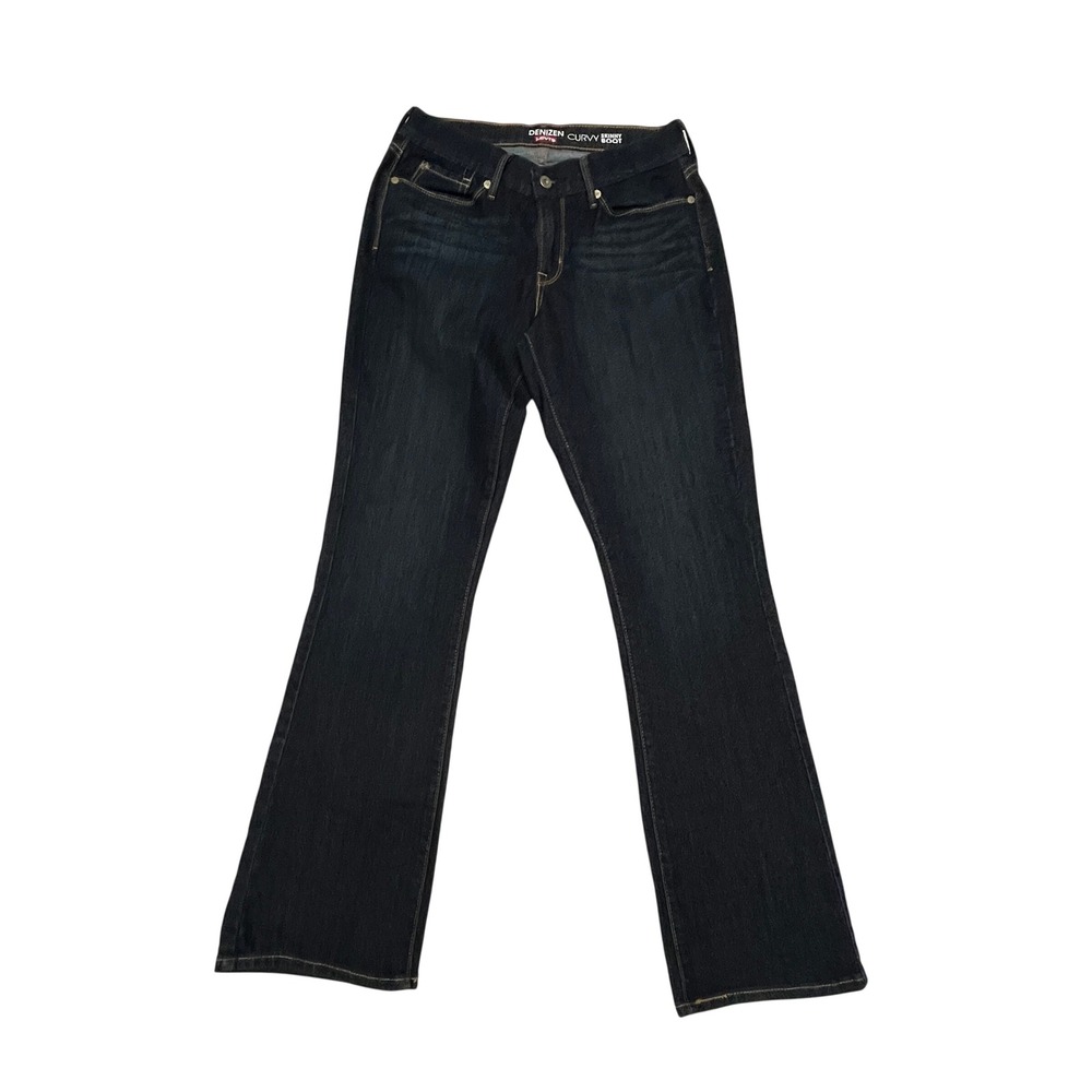 Denizen‎ Levi's Curvy Skinny Boot Womens 8M Dark Wash Solid Curvy Cowgirl Denim